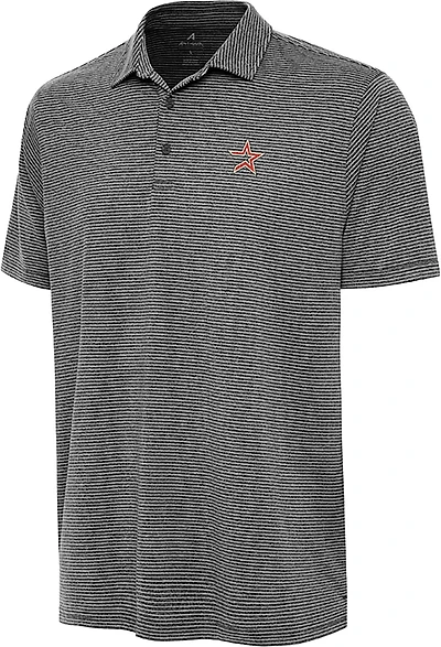 Antigua Men's Houston Astros Scheme Short Sleeve Polo
