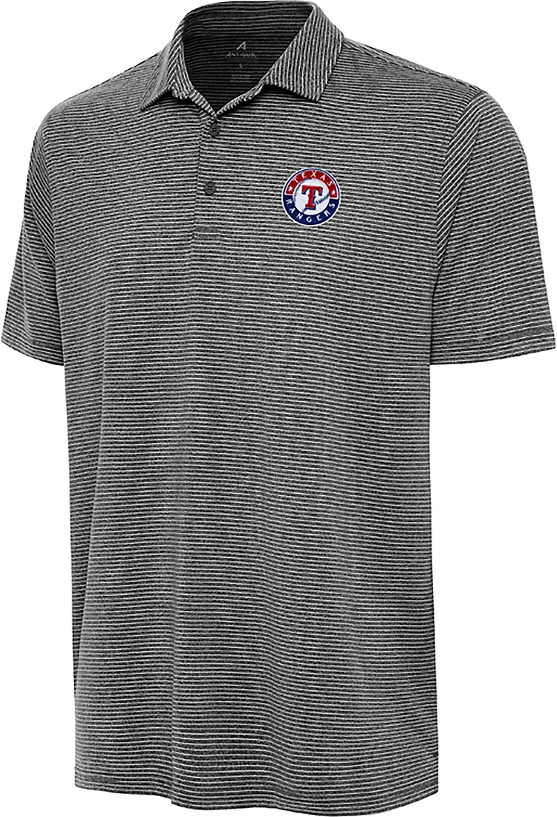 Antigua Men's Texas Rangers Scheme Short Sleeve Polo