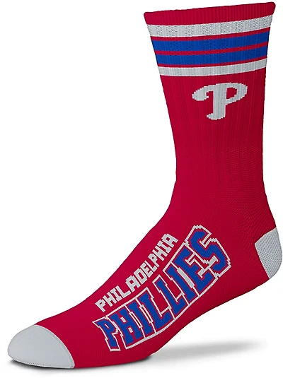For Bare Feet Adults' Philadelphia Phillies 4-Stripe Deuce Socks