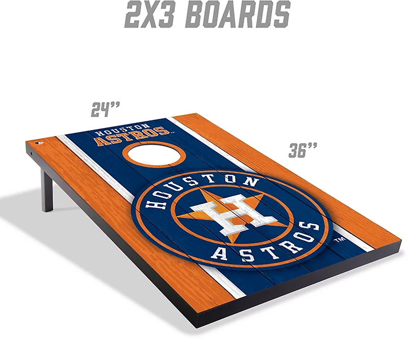 YouTheFan Houston Astros MDF 2 ft x 3 ft Cornhole Set