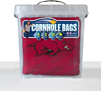 YouTheFan Arkansas Razorback Licensed Cornhole Bags 4-pack