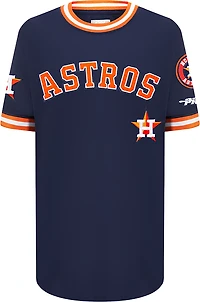 Pro Standard Boys' Houston Astros Retro Classic BB Striped Rib Short Sleeve T-shirt
