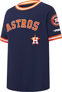 Pro Standard Boys' Houston Astros Retro Classic BB Striped Rib Short Sleeve T-shirt