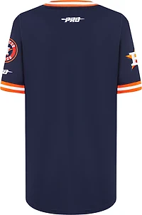 Pro Standard Boys' Houston Astros Retro Classic BB Striped Rib Short Sleeve T-shirt