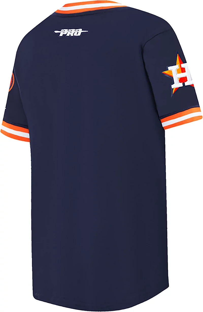 Pro Standard Boys' Houston Astros Retro Classic BB Striped Rib Short Sleeve T-shirt