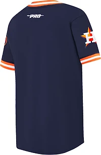 Pro Standard Boys' Houston Astros Retro Classic BB Striped Rib Short Sleeve T-shirt