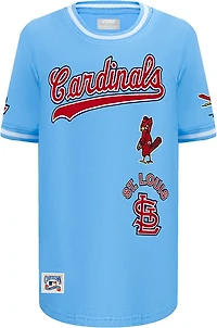 Pro Standard Boys' St. Louis Cardinals Retro Classic BB Striped Rib Short Sleeve T-shirt