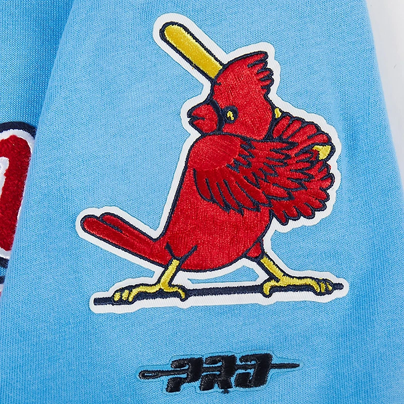 Pro Standard Boys' St. Louis Cardinals Retro Classic BB Striped Rib Short Sleeve T-shirt