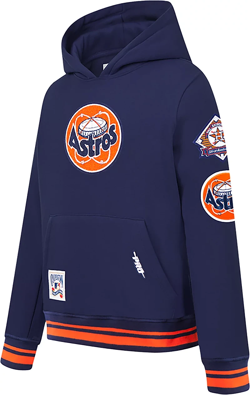 Pro Standard Boys' Houston Astros Retro Classic BB Rib Fleece Long Sleeve Hoodie