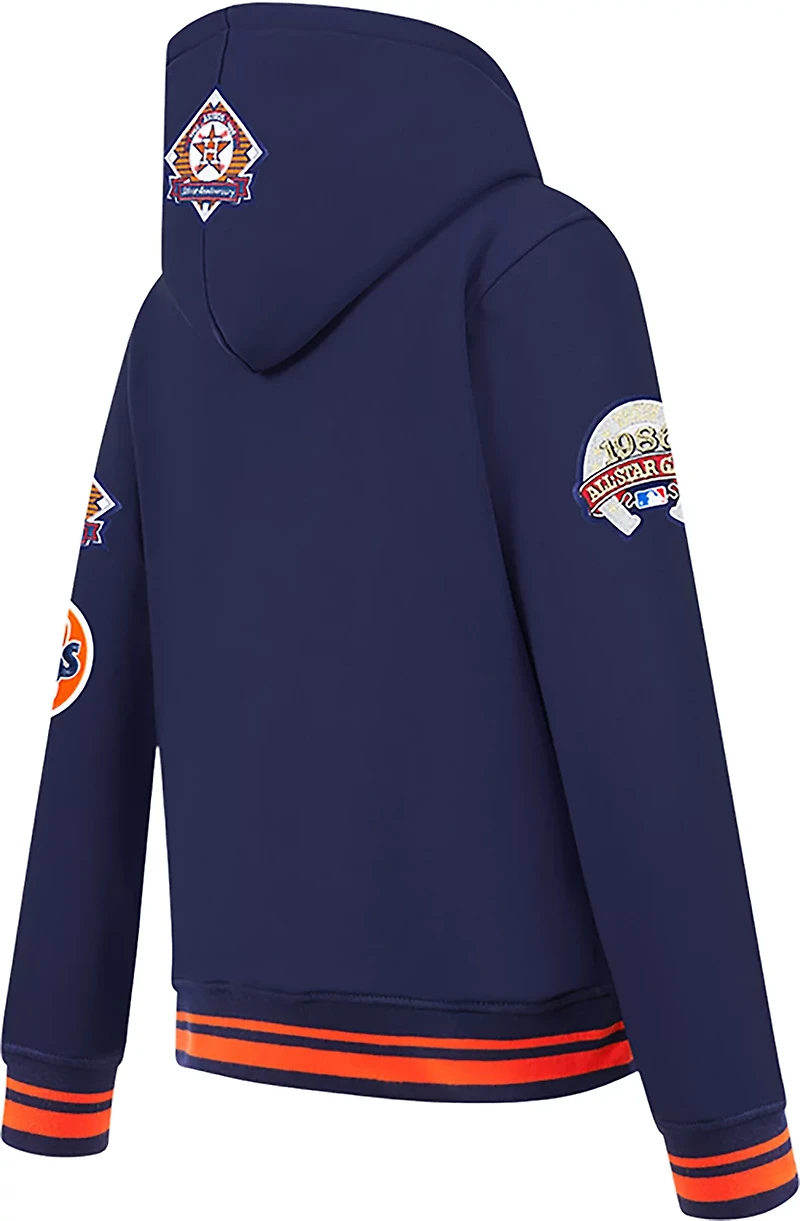 Pro Standard Boys' Houston Astros Retro Classic BB Rib Fleece Long Sleeve Hoodie
