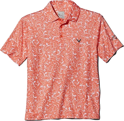 Callaway Boys' Floral Printed Polo Shirt