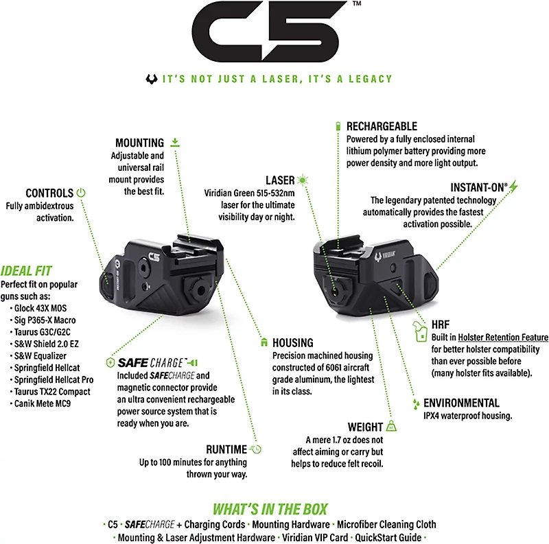 Viridian C5 Universal Green Laser Sight