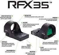 Viridian RFX35 1 x 22 mm Micro Green Dot Reflex Sight with RMR Footprint
