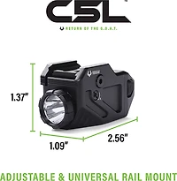Viridian C5L Universal Green Laser and 650 lm Light with Rechargeable Battery, INSTANT-ON, and SafeCharge Power Bank