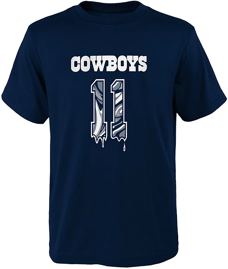 Outerstuff Kids' Dallas Cowboys Micah Parsons #11 Name & Number Drip T-shirt