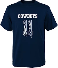 Outerstuff Kids' Dallas Cowboys Micah Parsons #11 Name & Number Drip T-shirt