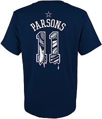 Outerstuff Kids' Dallas Cowboys Micah Parsons #11 Name & Number Drip T-shirt