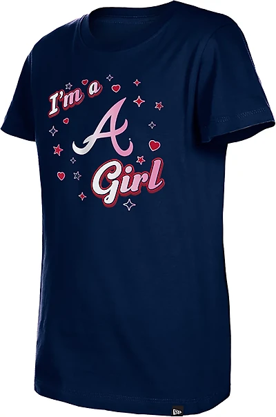 New Era Girls' Braves Color Changing Ink T-shirt