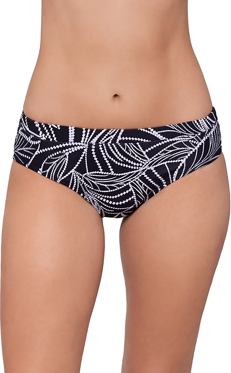 Eco Beach Women's Digital Foliage Tropicali Virtual Stripe Hipster Brief