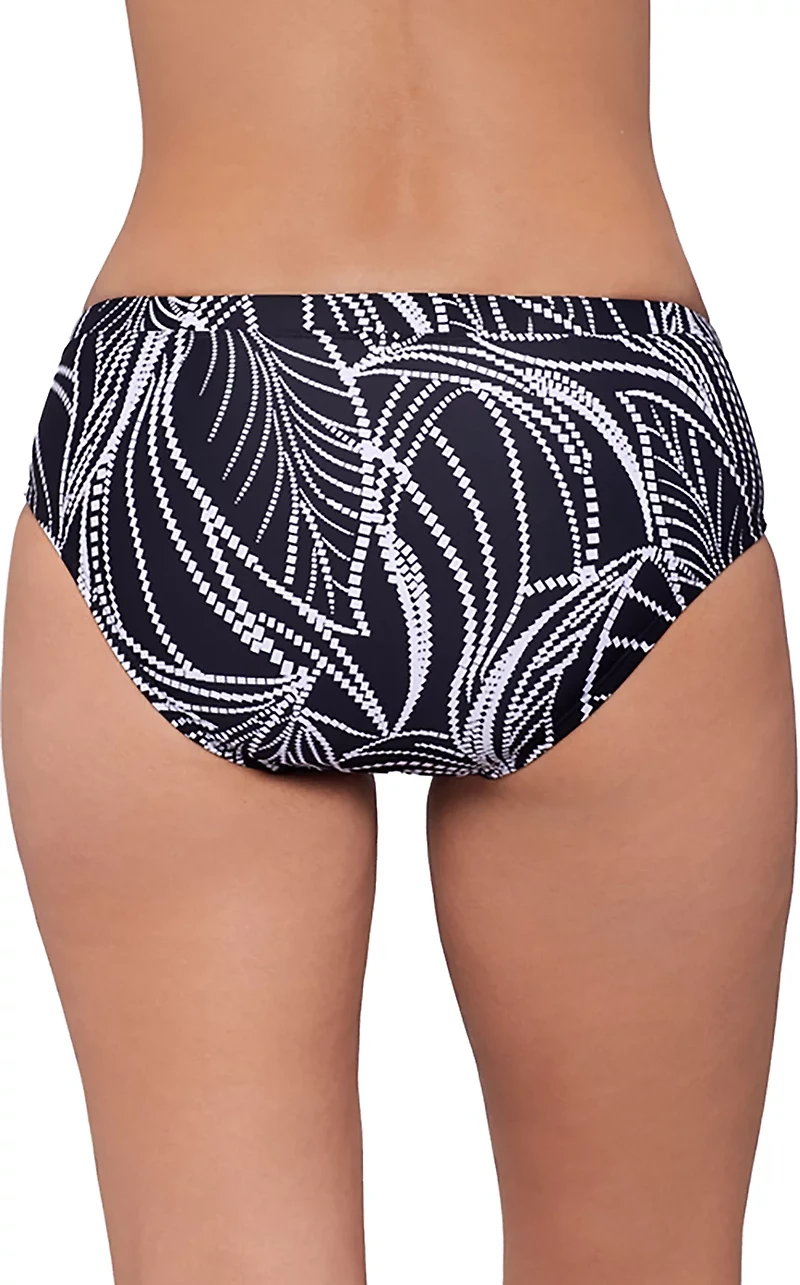 Eco Beach Women's Digital Foliage Tropicali Virtual Stripe Hipster Brief