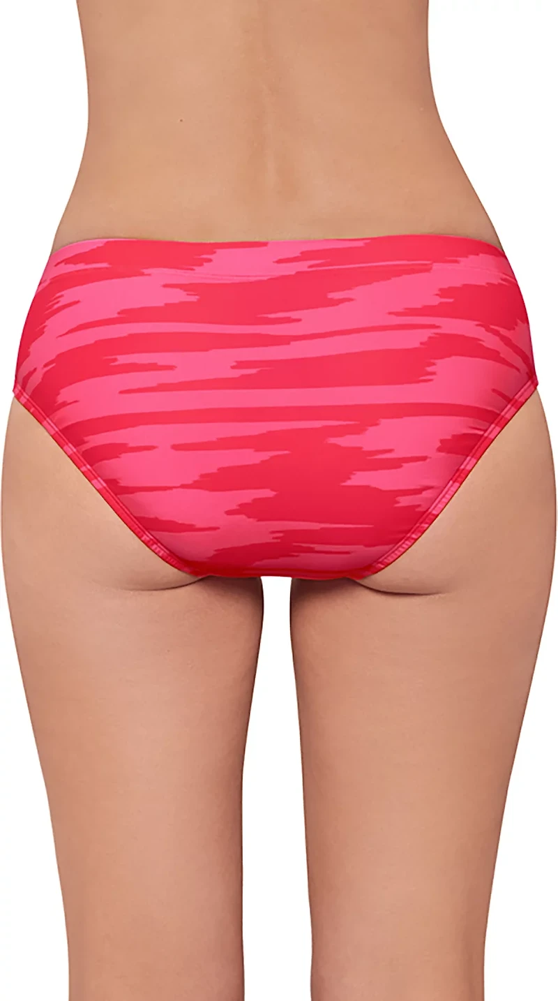 Eco Beach Women's Digital Foliage Tropicali Virtual Stripe Hipster Brief