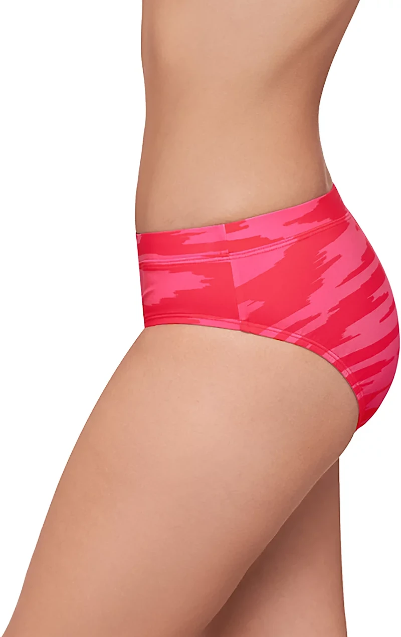 Eco Beach Women's Digital Foliage Tropicali Virtual Stripe Hipster Brief