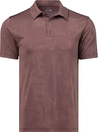 BCG Men's Golf Turbo Splash Jacquard Short Sleeve Polo Shirt