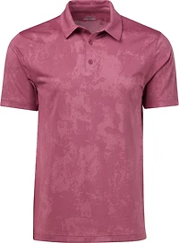 BCG Men's Golf Turbo Splash Jacquard Short Sleeve Polo Shirt