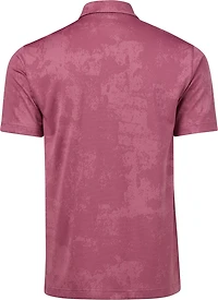 BCG Men's Golf Turbo Splash Jacquard Short Sleeve Polo Shirt