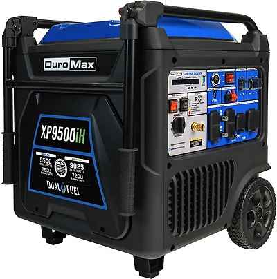 DuroMax 9,500 Watt Portable Dual Fuel Inverter Generator With Carbon Monoxide Alert