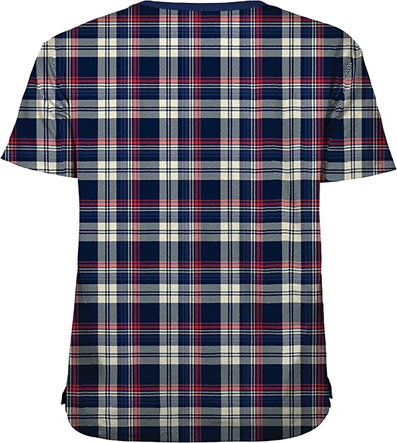 New Era Women's Texans Plaid Boxy Crop T-shirt