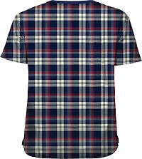 New Era Women's Texans Plaid Boxy Crop T-shirt