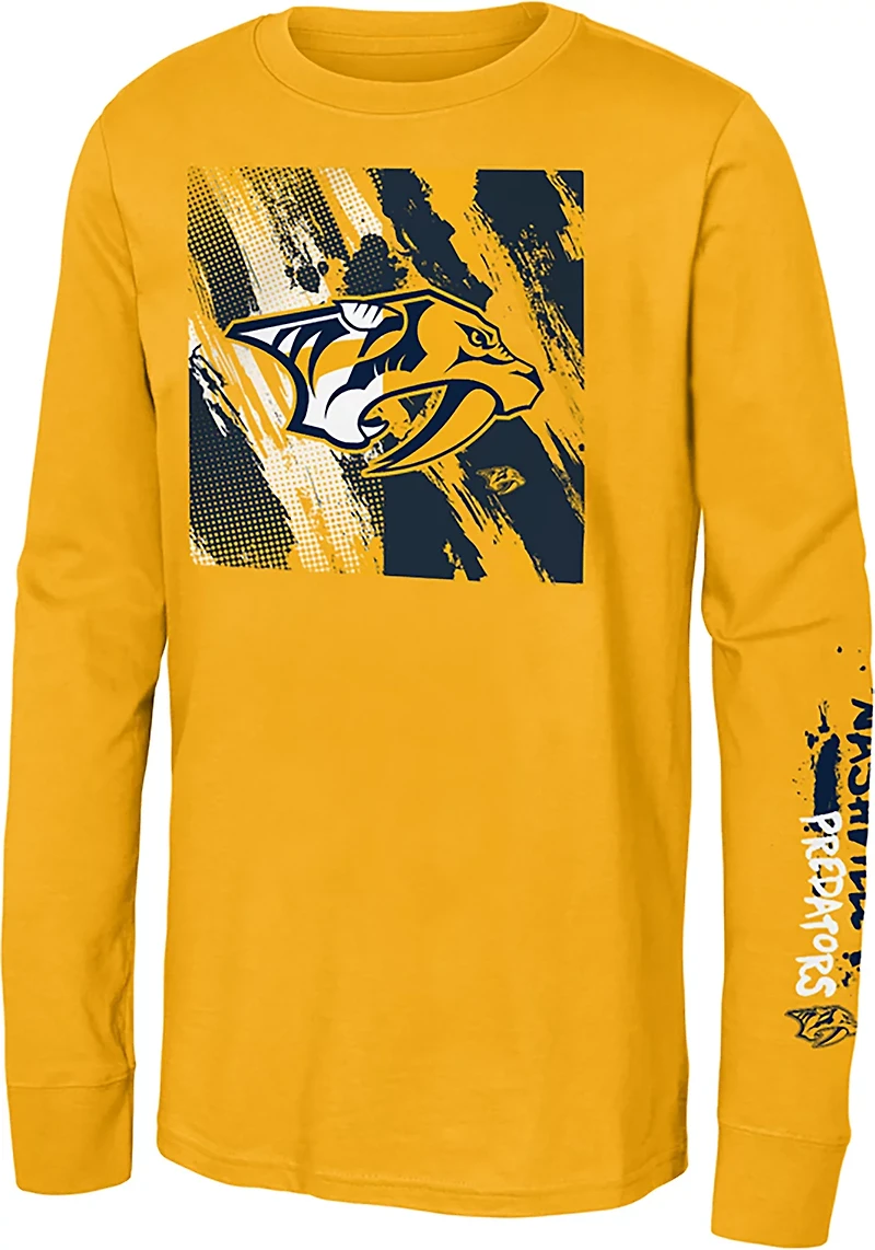 Outerstuff Boys' Nashville Predators Half & Long Sleeve Graphic T-shirt