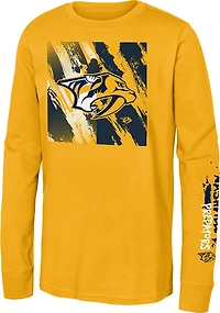 Outerstuff Boys' Nashville Predators Half & Long Sleeve Graphic T-shirt