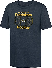 Outerstuff Boys' Nashville Predators Center Ice Tri-Blend Graphic T-shirt