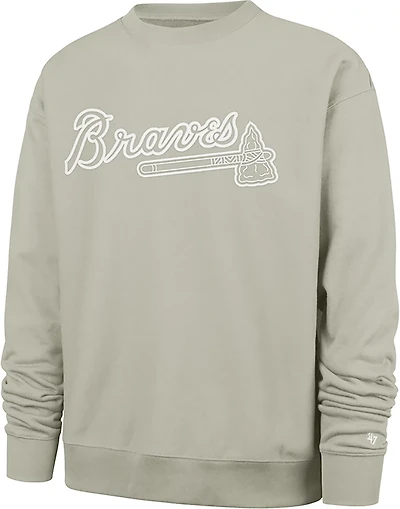 47 Brand Men's Braves Trademark Foundation Long Sleeve Crew Neck T-shirt
