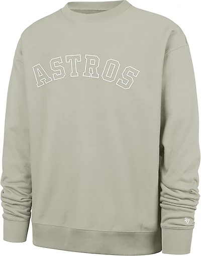 47 Brand Men's Astros Trademark Foundation Long Sleeve Crew Neck T-shirt