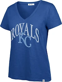 '47 Kansas City Royals Women's Tried N True Slub Short Sleeve V-Neck T-shirt