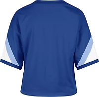 '47 Women's Kansas City Royals Geo Cropped Short Sleeve V-Neck T-shirt