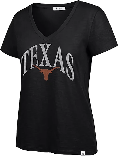 47 Brand Women's Texas Tried N True Slub V-neck Short Sleeve T-shirt