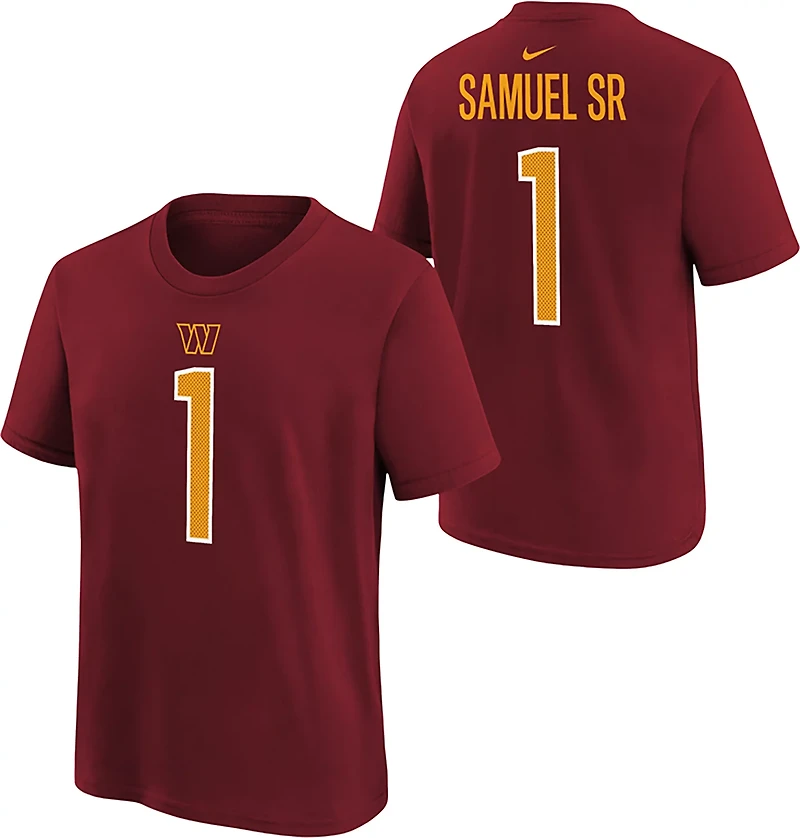 Nike Youth's Washington Commanders Deebo Samuel Sr. Fuse Player Name & Number Tee