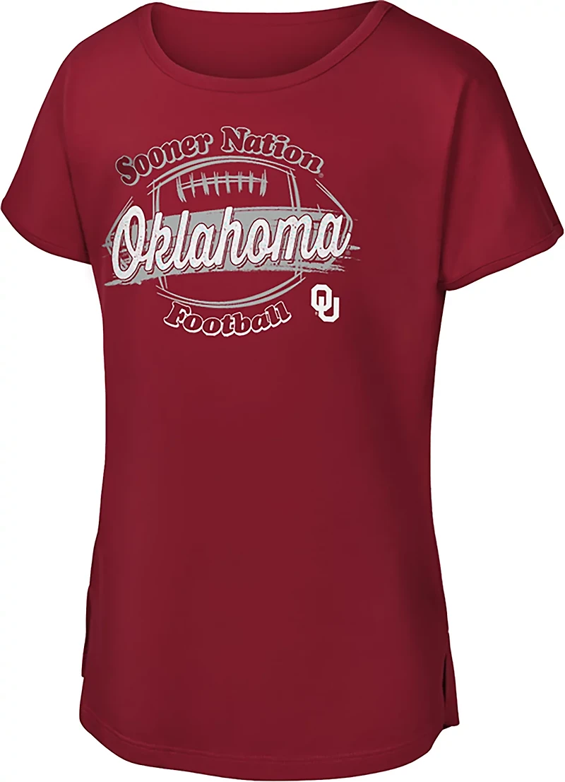 Outerstuff Girls' Oklahoma Sooners Play Ball Short Sleeve T-shirt