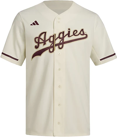 adidas Men's Texas A&M Aggies Gold Standard Full Button Baseball Jersey