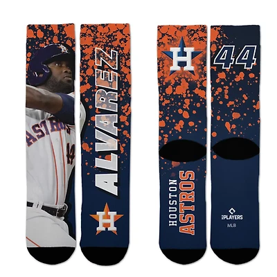 For Bare Feet Houston Astros Yordan Alvarez Road Warrior Player Crew Socks