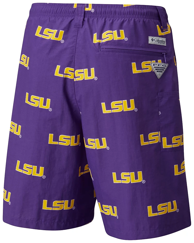 Columbia LSU Tigers Backcast III Printed Short