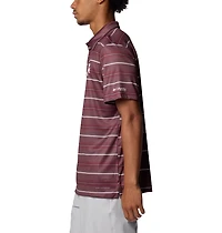 Columbia Sportswear Men's Texas A&M University Stripe Super Terminal Tackle Polo Shirt