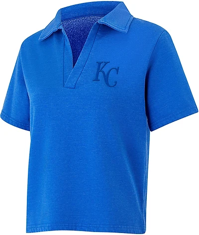 Concepts Sport Women's Kansas City Royals Volley Fleece Short Sleeve Shirt
