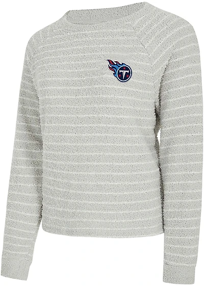 Concepts Sport Women's Tennessee Titans Ventura Striped Chenille Long Sleeve Sweater
