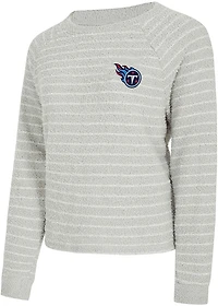 Concepts Sport Women's Tennessee Titans Ventura Striped Chenille Long Sleeve Sweater