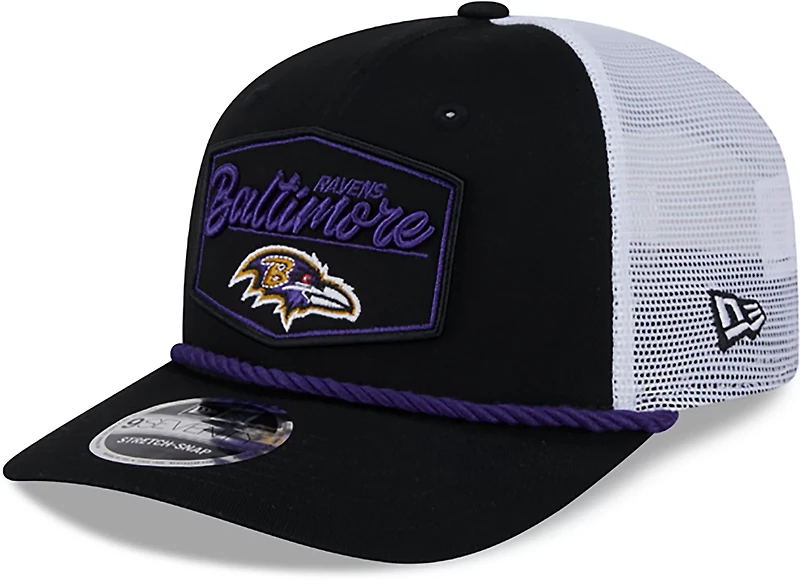 New Era Men's Ravens Team Patch OTC 9SEVENTY Trucker Cap